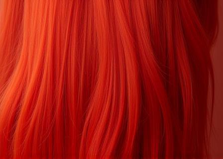 Example of vibrant red hair coloring with rich tones